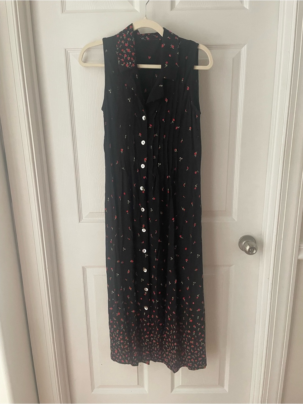 Y2K aesthetic Sleeveless Black Floral Maxi Dress